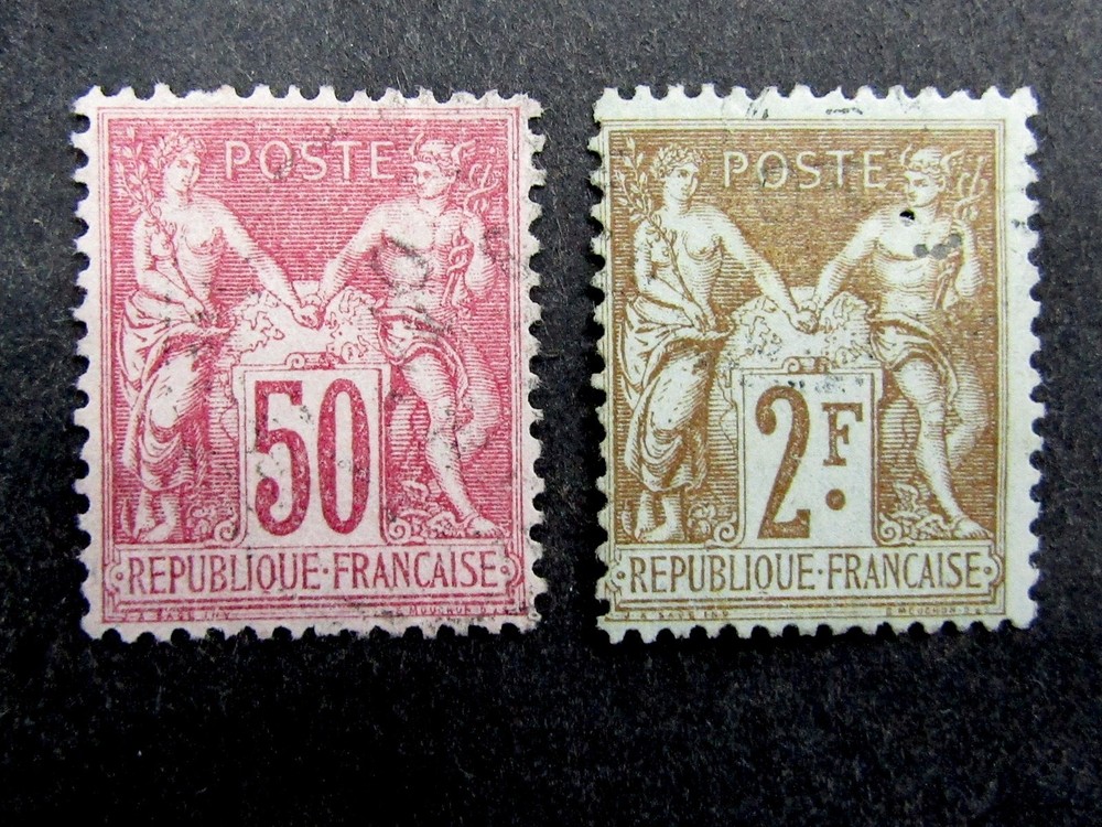 nystamps France Stamp # 107 108 Used $90 Y22y3138