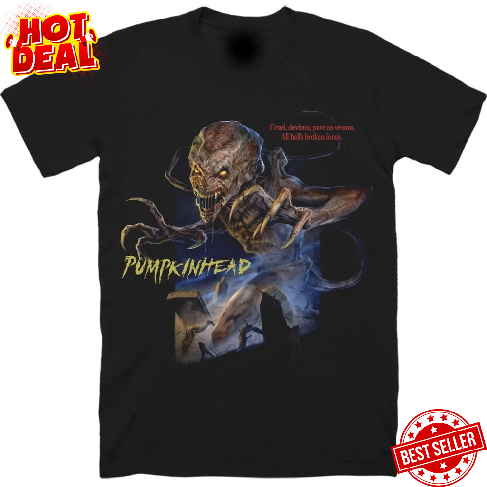 Retro Pumpkinhead Inspired Horror Movie T-Shirt Classic Vintage Unisex S-5XL