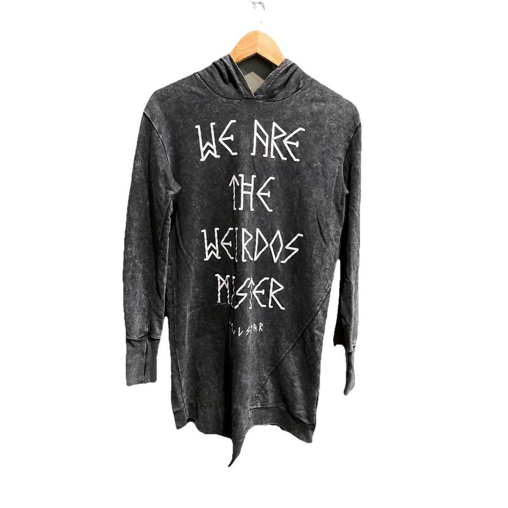Killstar Gray We are the Weirdos Mister Women's Hoodie Shirt Dress Size S