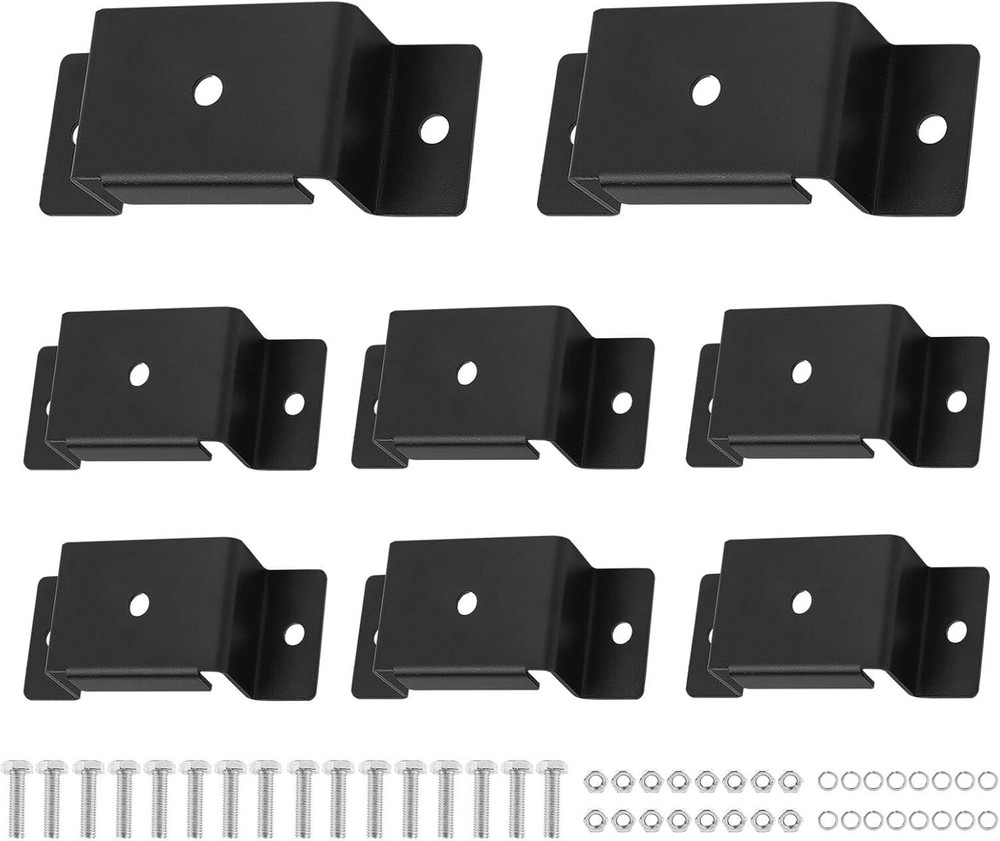 Utility Trailer Pocket Bracket Set - 8 Heavy-Duty Q235B Steel 2x4 Accommodations-image