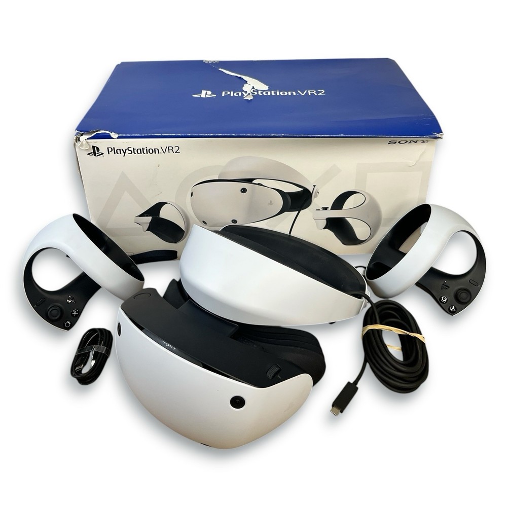 Used Sony PlayStation 5 PSVR2 CFI-ZVR1 Virtual Reality Headset w/ Controllers