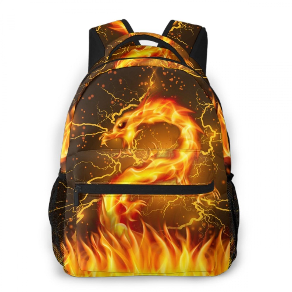 Fire Dragon LED Lighting Backpack for Boys Girls Kids Cool School Bag