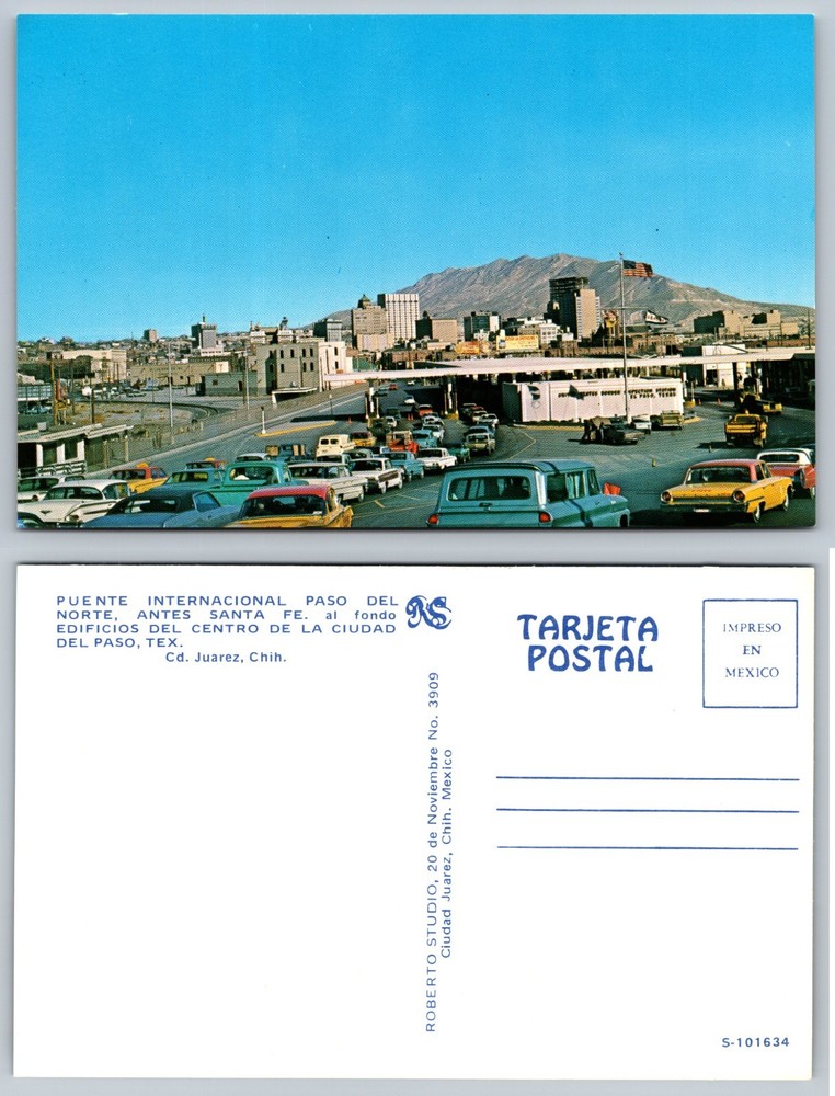 Puente Internacional Paso Del Norte Cd Juarez Postcard