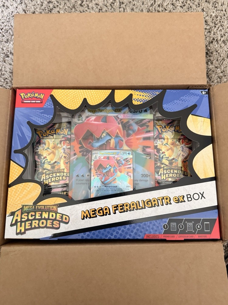 Pokemon Mega Evolution Ascended Heroes  Ex Box Set of 3 Factory Sealed
