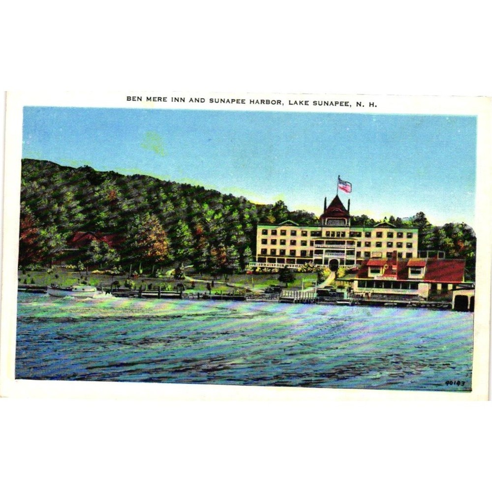 Ben Mere Inn Sunapee Harbor Lake Sunapee N H Vintage Postcard USA