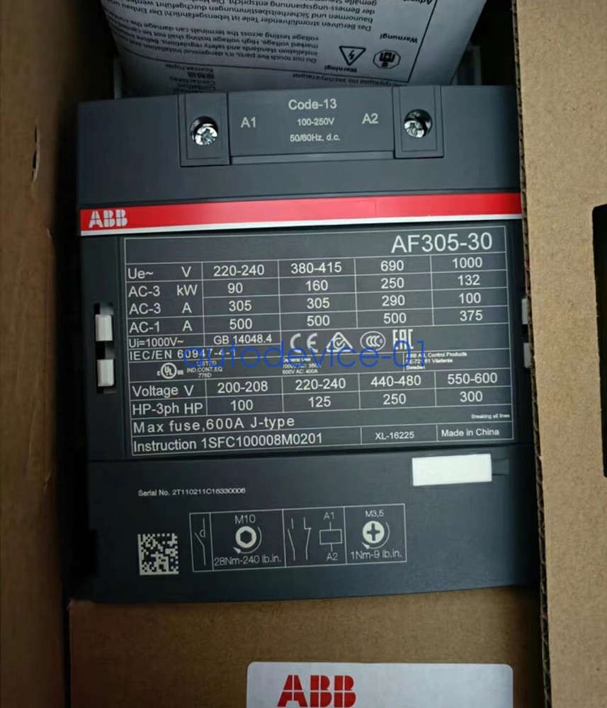1pc ABB AF305-30-11-13 100-250V50/60Hz contactor 1SFL587002R1311 DHL/FedEx