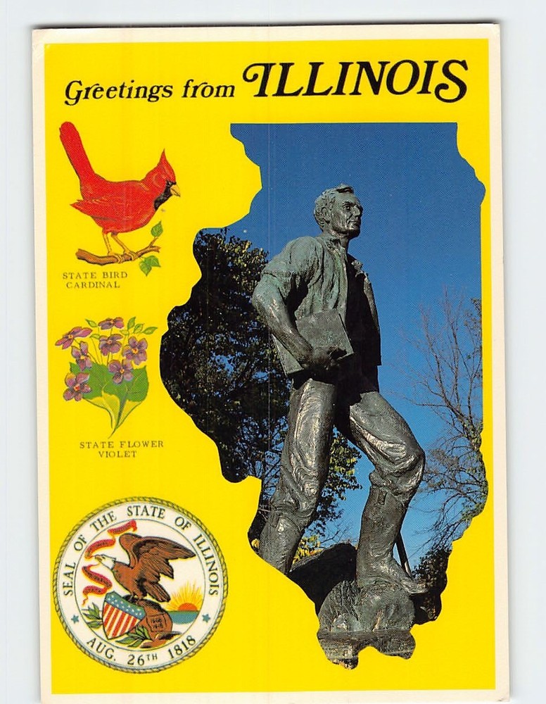 Postcard Greetings from Illinois USA