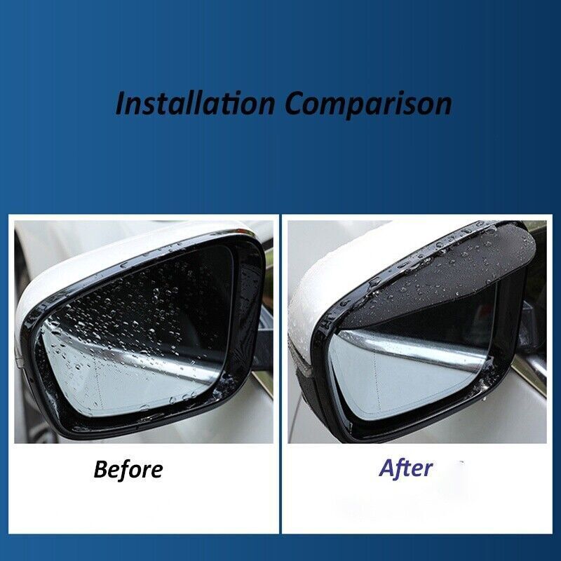 2-Piece Rearview Mirror Rain Guards Sun Visor for Hyundai Cars