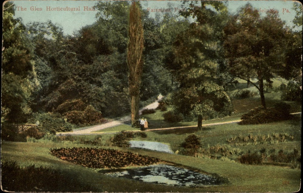 Philadelphia Pennsylvania Fairmount Park Glen Horticultural Hall 1907 postcard