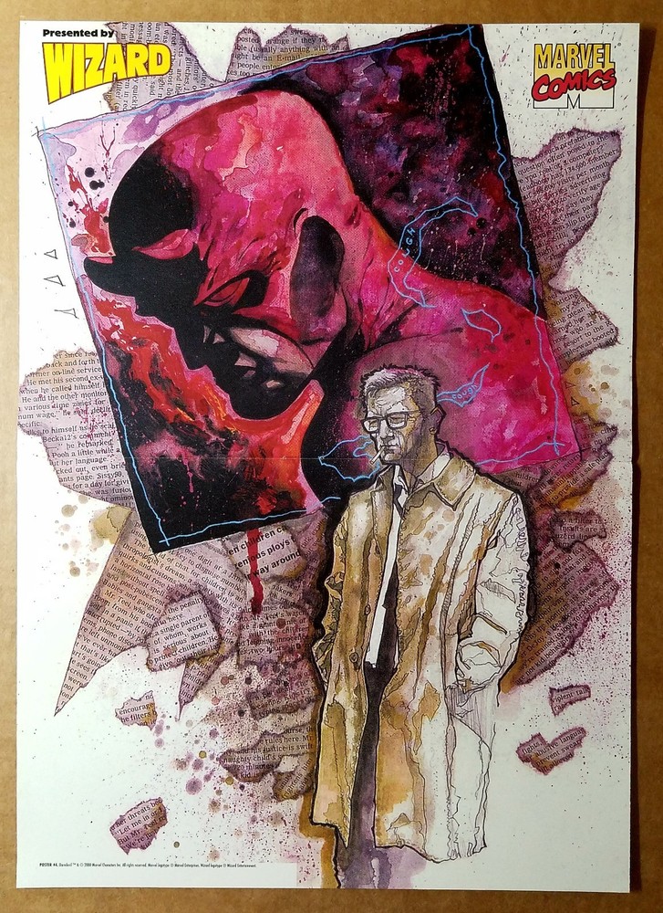 Daredevil Marvel Comics Poster Featuring Iconic Artwork by Joe Quesada