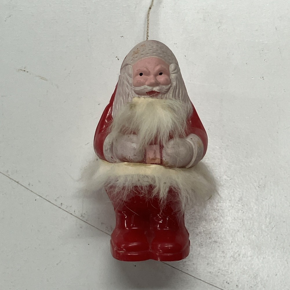 Vintage 1960's Santa Claus Christmas Ornament/Rattle