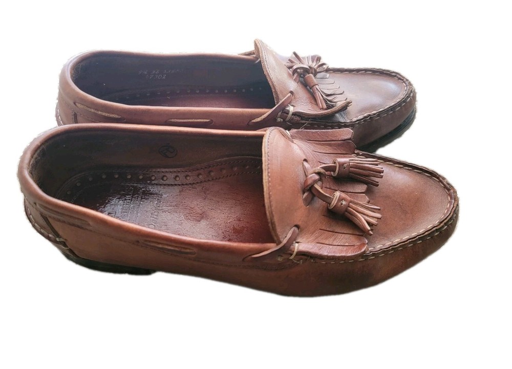 Allen Edmonds Men's Dellwood Brown Tassel Loafers Slip On Dress Shoes Sz.9.5
