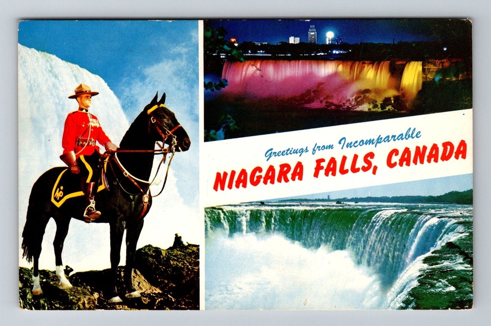 Canada- Niagara Falls Royal Mounted Police Souvenir Old Postal Vintage Postcard