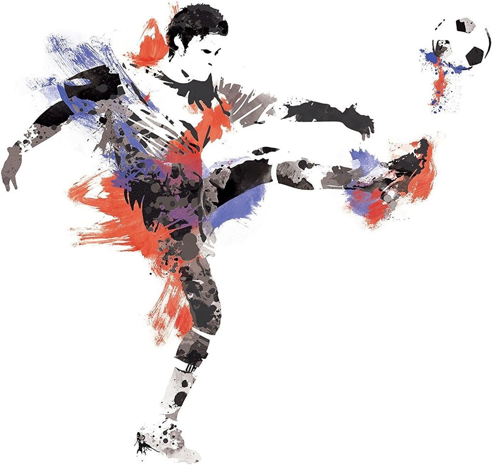 Men's Soccer Champion Peel & Stick Varsity Pennants by RoomMates RMK2490GM