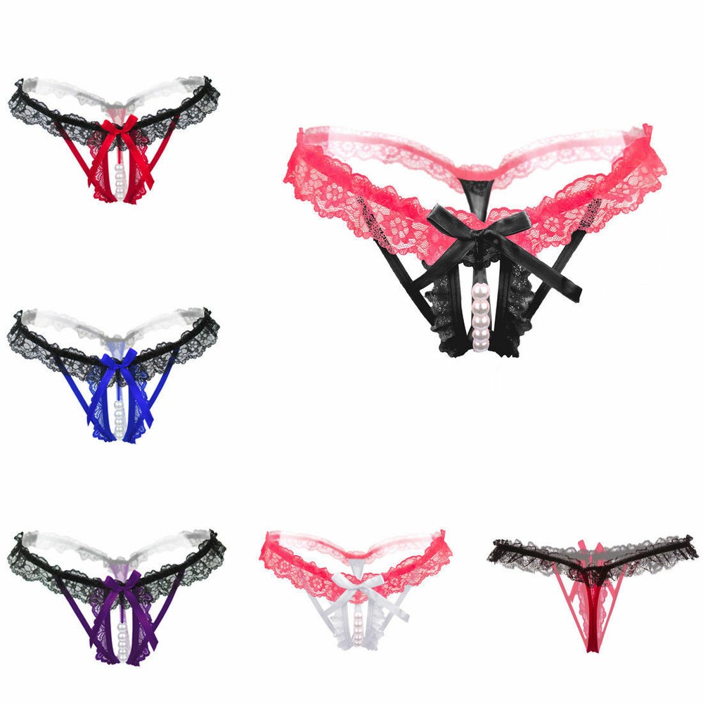 Womens T Pants Lace Panties Thong G-string Lingerie Underwear Crotchless T-back