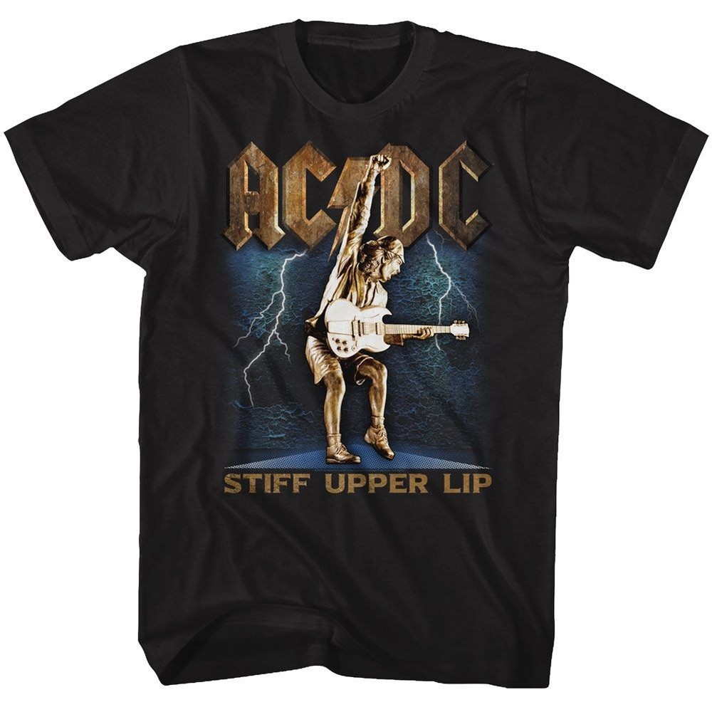 AC/DC Stiff Upper Lip Black Rock and Roll Music Band T-Shirt