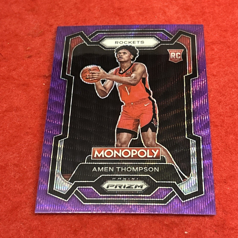 2023-24 Panini Prizm Monopoly Amen Thompson #33 (RC) Purple Wave Prizm Rookie