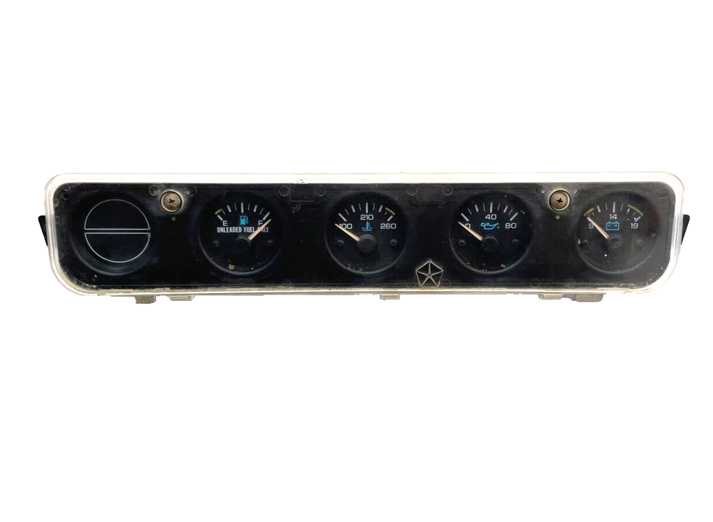 Jeep YJ center gauge cluster 92-95 WRANGLER  fuel temp oil pressure gas battery
