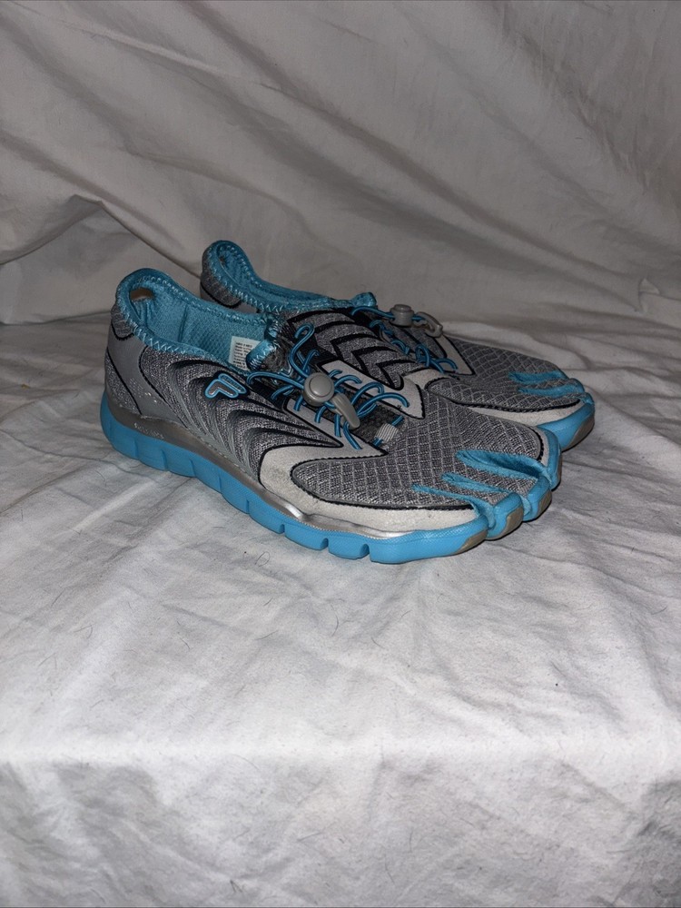 Fila Sport SKELE-TOES Running Shoes Sneakers Turquoise Gray Water Women's 8