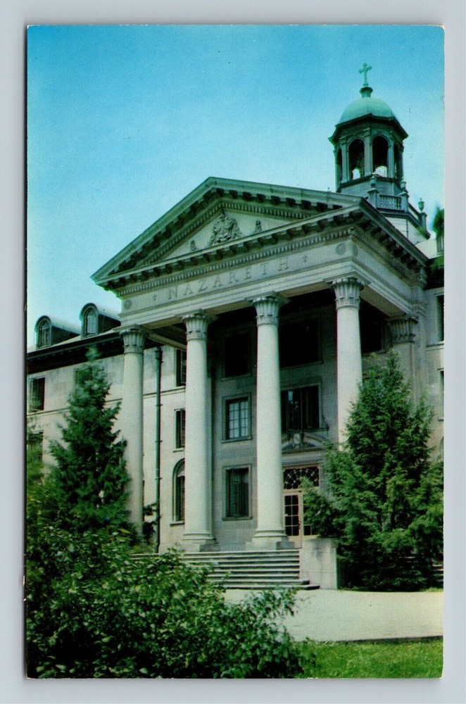 Nazareth MI-Michigan College Administration Building Bell Tower Vintage Postcard