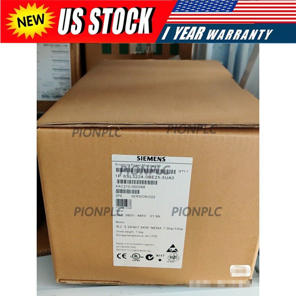 New Siemens G120 PM 240 Power Module 6SL3224-0BE25-5UA0 6SL3 224-0BE25-5UA0