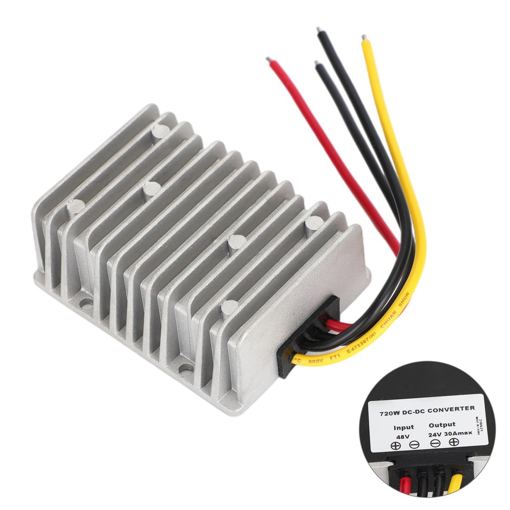 Waterproof DC 36V 48V to 24V 720W 30A Step-Down Power Supply Converter Regulator