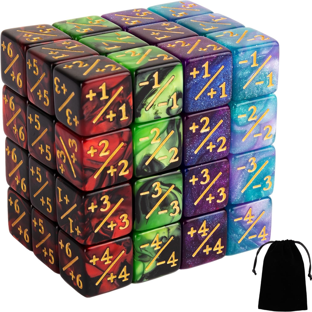 48 PCS Magic the Gathering MTG Counter Dice Marble Bulk Life Counters Tokens Dic
