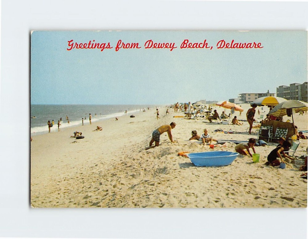 Postcard Greetings from Dewey Beach Delaware USA