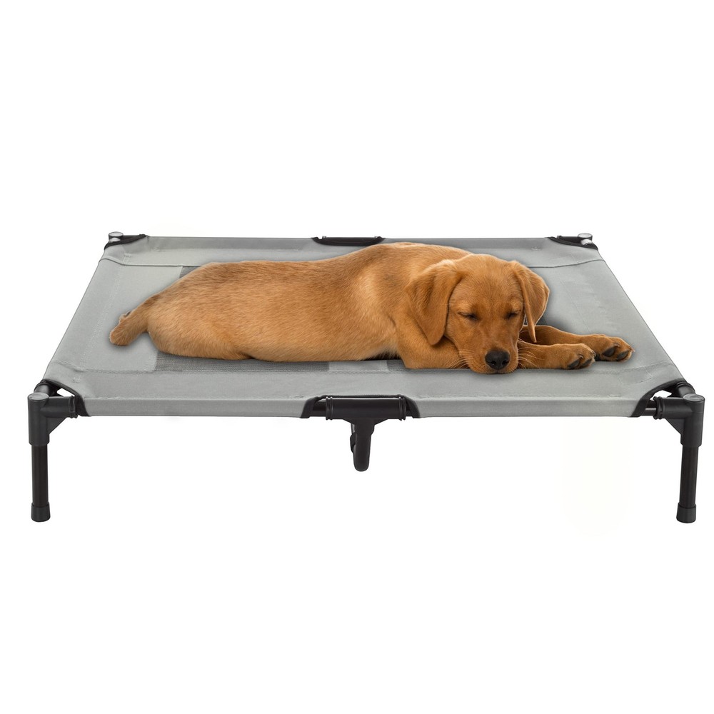 36x29.75-Inch Elevated Dog Bed with Non-Slip Feet for Indoor Comfort & Portability