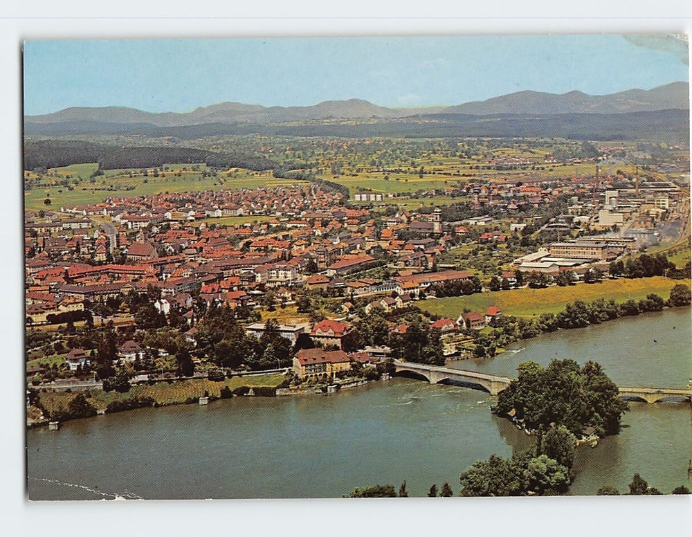 Postcard Aerial View of Rheinfelden Baden Germany