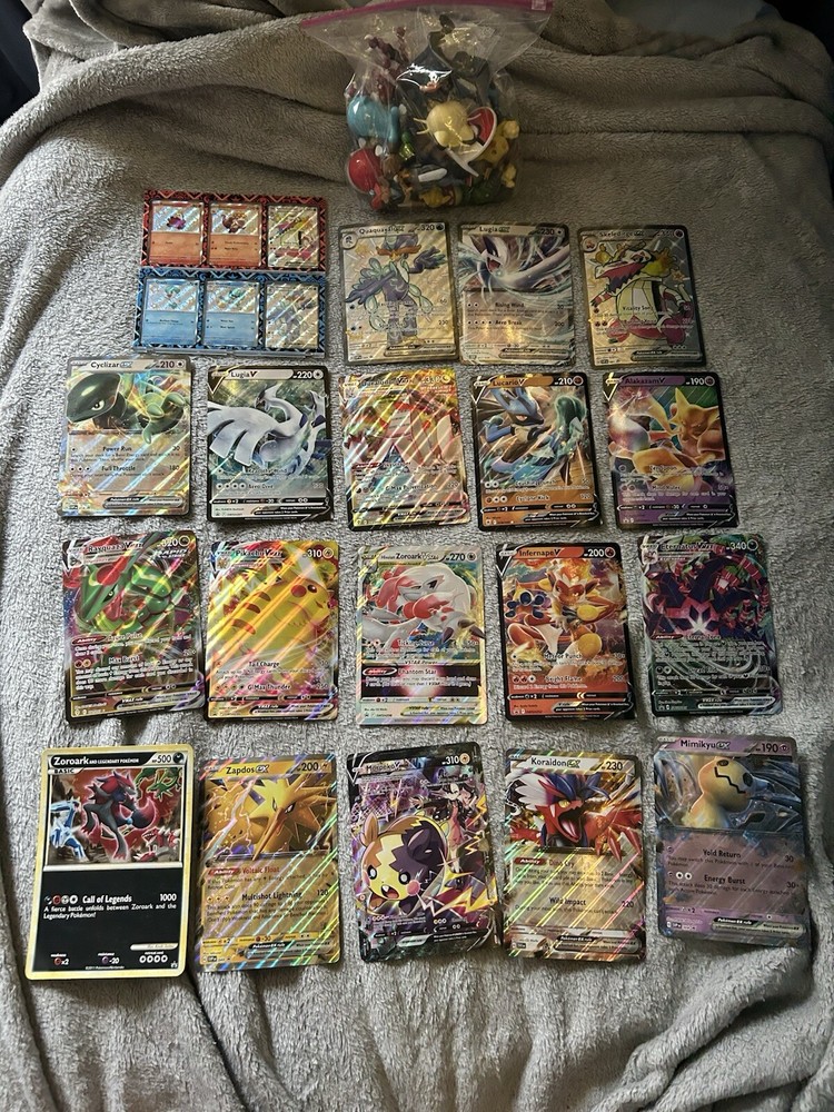 Pokemon Card Binder and Figure Collection Bundle  