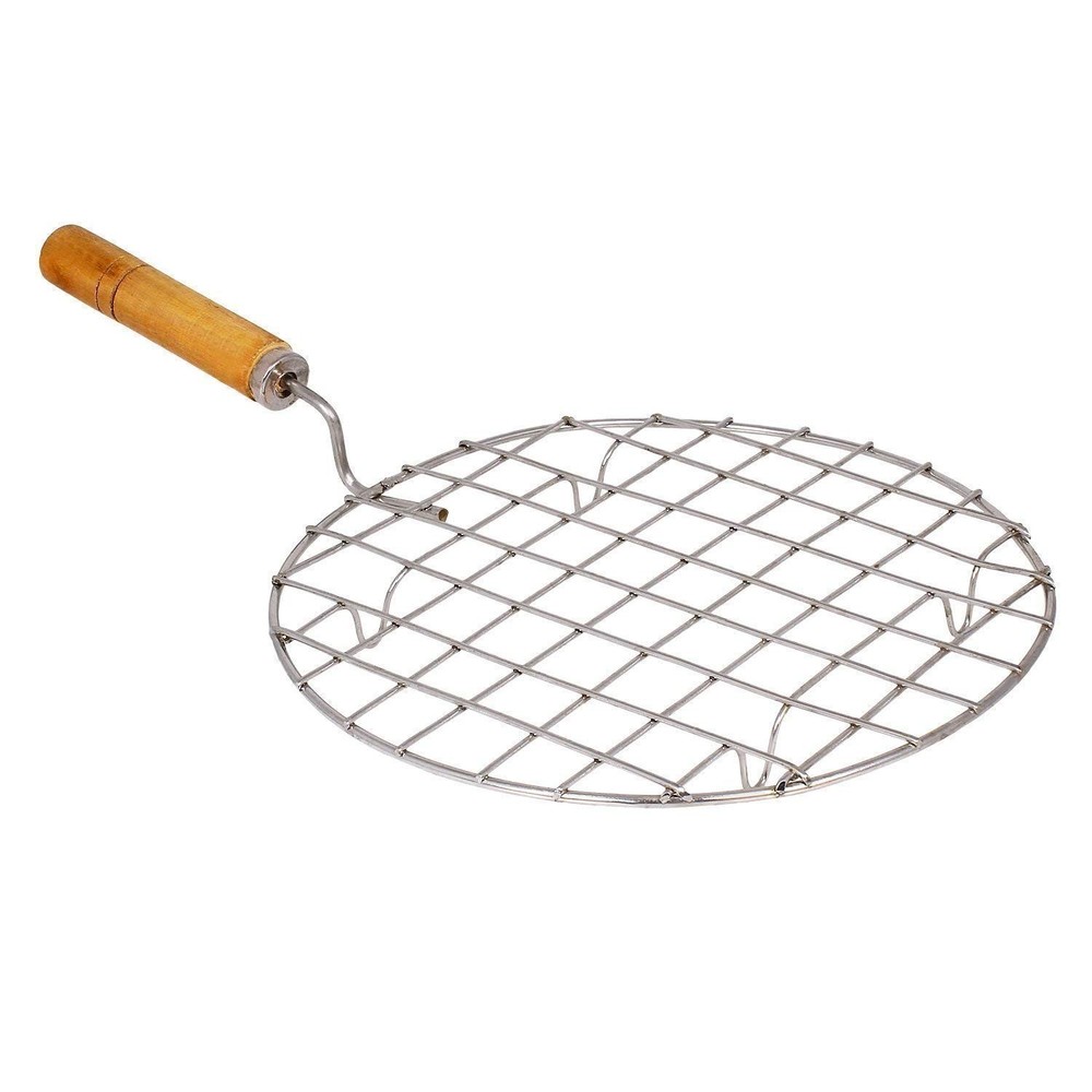 Stainless Steel Round Fish Grill – 9 Inches, Durable Non-Stick Grilling Rack