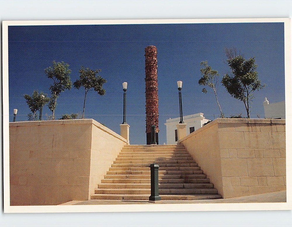 Postcard Totem Pole Old San Juan Puerto Rico USA
