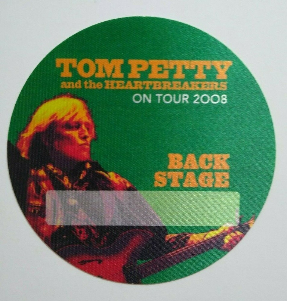Tom Petty And The Heartbreakers Backstage Pass Original Rock Music 2008 Green