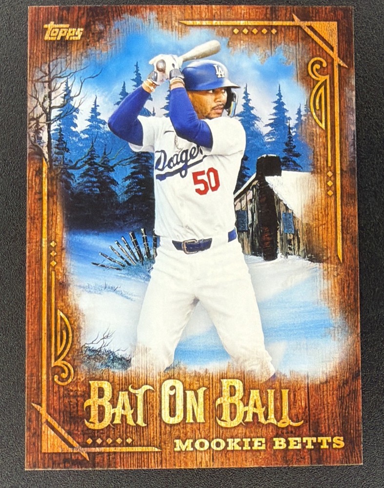 2025 Topps X Bob Ross Mookie Betts Bat On Ball Los Angeles Dodgers  #BOB-13