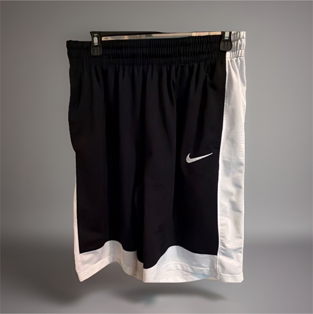 Nike Men's XL Athletic Shorts Black White 100% Polyester 831404-011