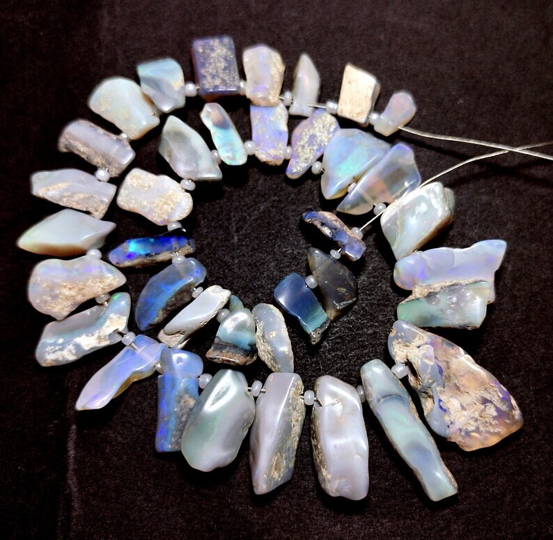 10X5 to 25X12 mm Approx Natural Australian Opal Beads 9.5
