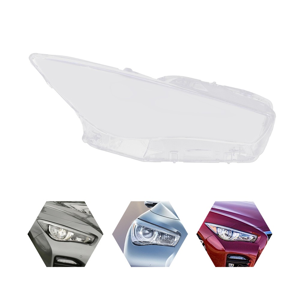 Front Right Headlight Lens Cover Clear Fit Infiniti Q50 2014 2015 2016 2017-2021