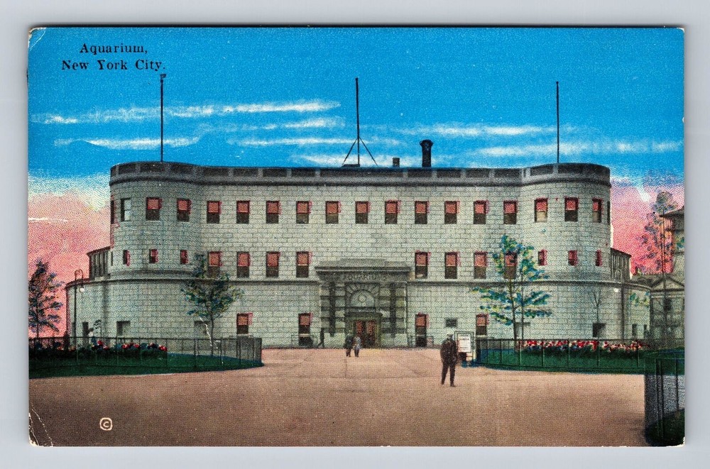 New York City NY-Aquarium, Antique, Vintage Postcard