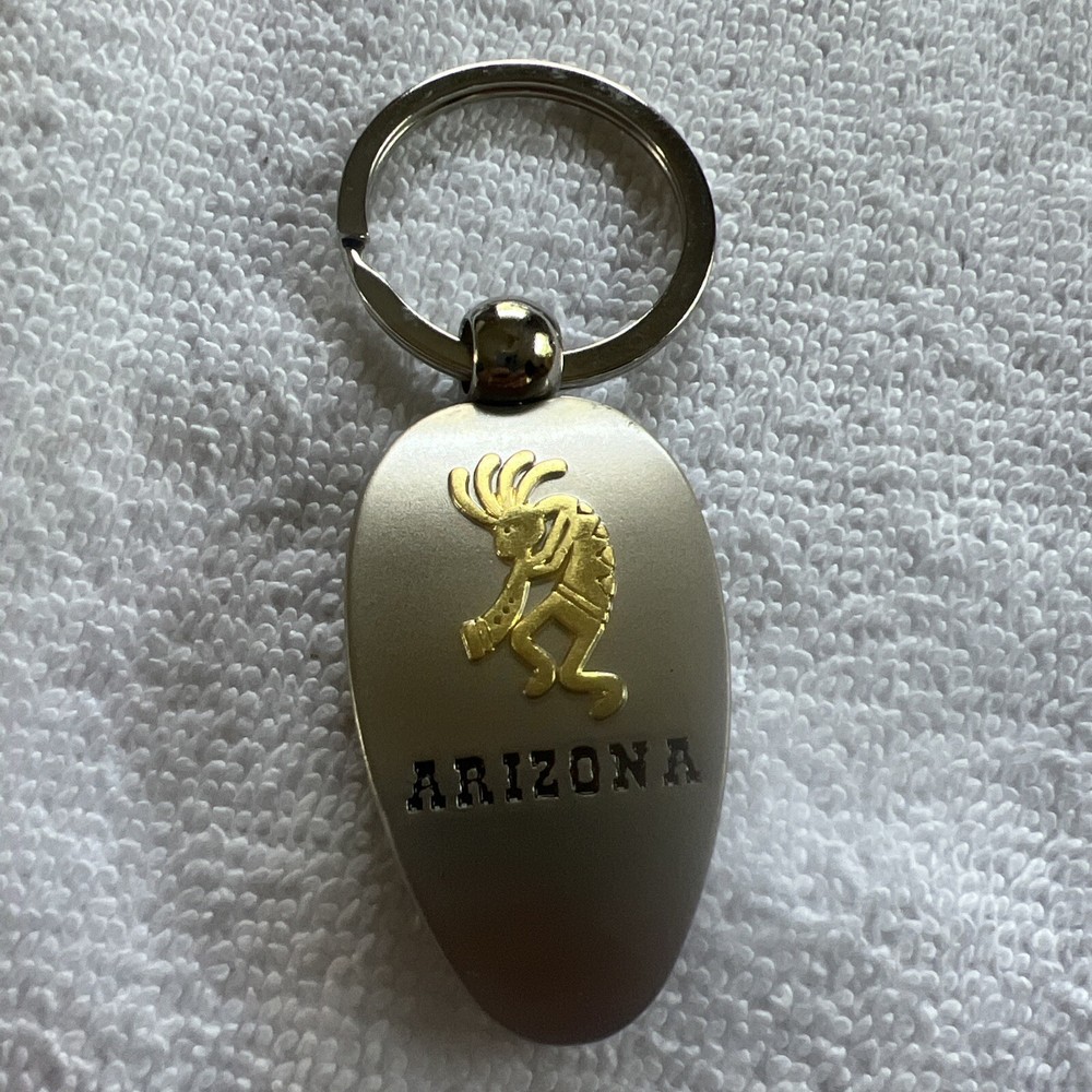 Kokopelli Arizona Metallic Souvenir Keychain Keyring/  Bottle Cap  Opener