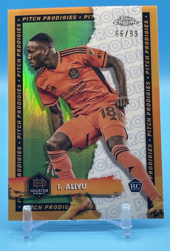 2024 Chrome MLS Pitch Prodigies Neon Green Refractor /99 Ibrahim Aliyu