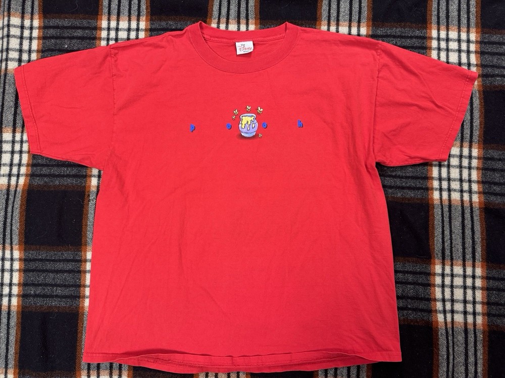 Vintage Winnie The Pooh Shirt Mens XL White Cartoon Disney Honey POT Funny 90s