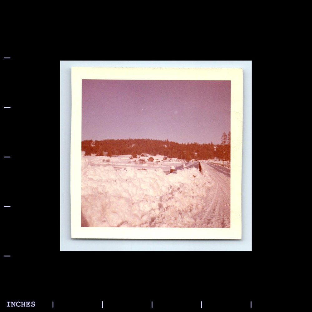 Square Color Photo LANDSCAPE SNOW WINTER SCENE ROAD HIGHWAY