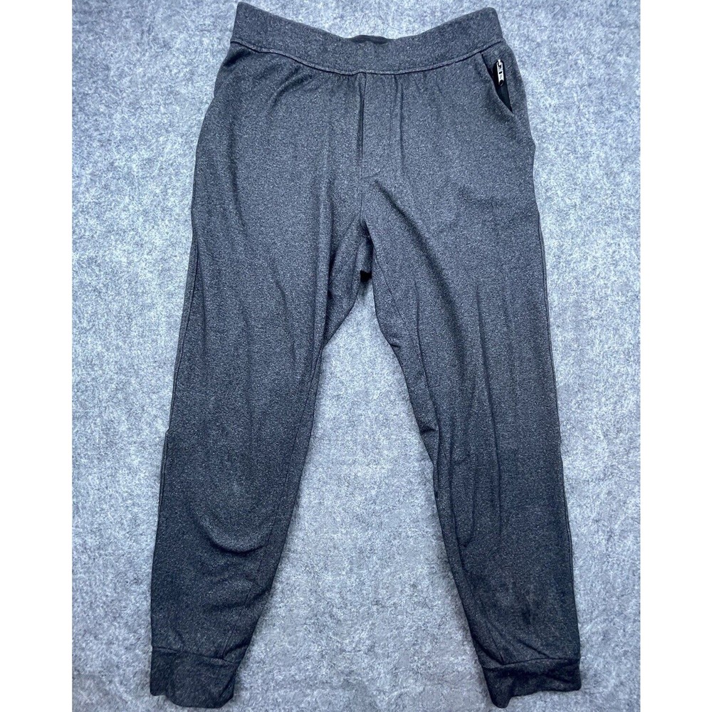Public Rec Mens 32 Dark Grey Joggers with Inner Pockets for Gym Lounge Workout Athleisure