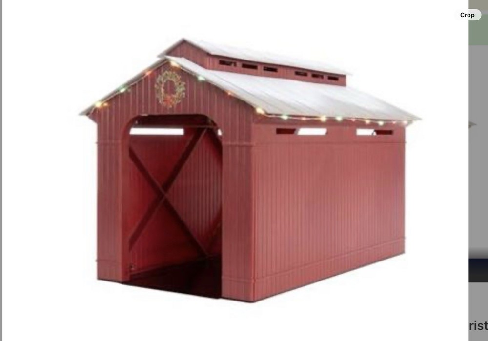 Lionel 1929090 O Lighted Christmas Half-Covered Train Bridge - Multicolored