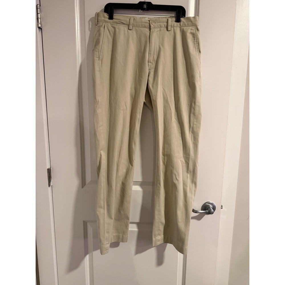 Polo Ralph Lauren Men's Khaki Chino Pants Flat Front Straight Fit Size 34x32