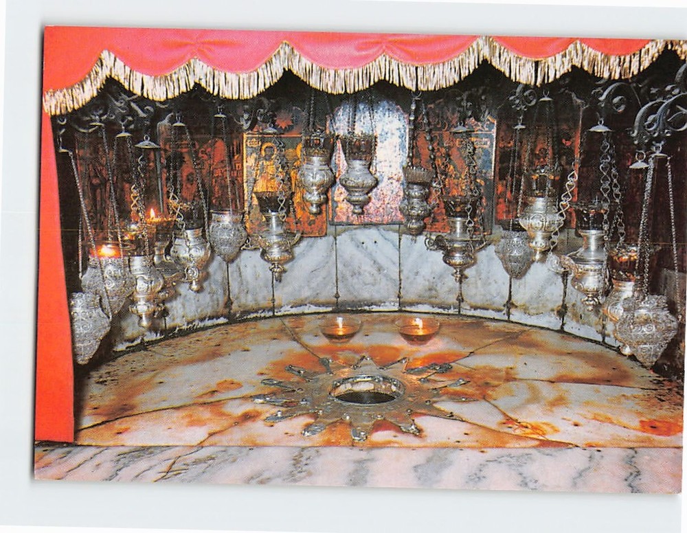 Postcard  The Star of Bethlehem Grotto of the Nativity Palestine