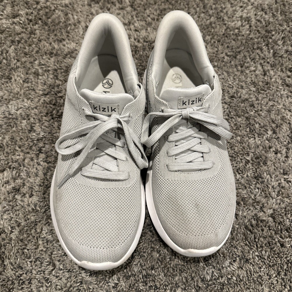 Kizik Men's US 8 WIDE (Woman 9.5 WIDE) Athens Light Knit Sneakers In Slate Gray