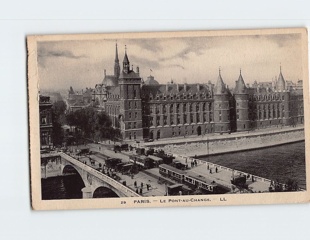 Postcard Le Pont Au Change, Paris, France