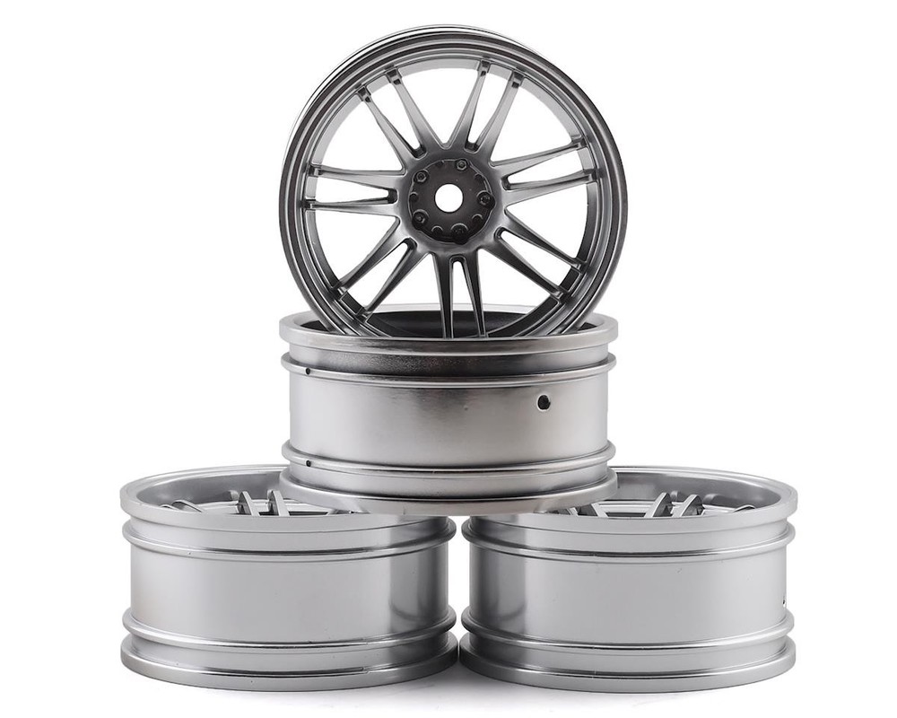 MST RE30 Wheel Set (Flat Silver) (4) [MXS-832010FS](10mm Offset) w/12mm Hex
